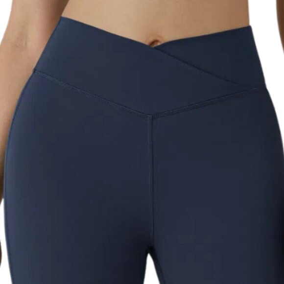 HALARA High Waist Crossover Flare Leggings Navy Extra Large (16) NWOT - Picture 5 of 12